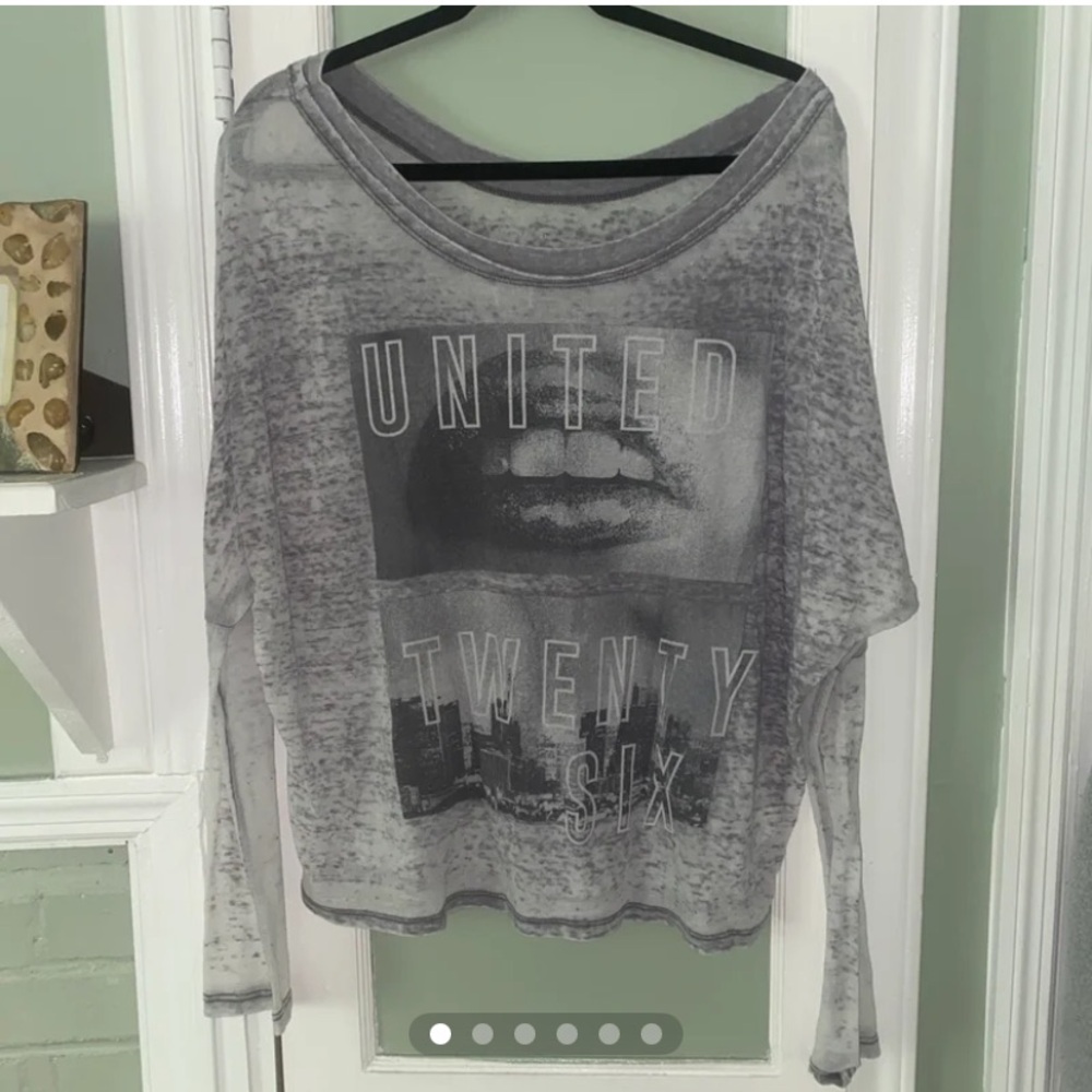 Distressed Drop Shoulder Top